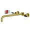 Kingston Brass KS8047CKL Wall Mount Tub Faucet, Brushed Brass KS8047CKL - alternate 1